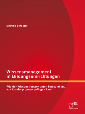 cover image of Wissensmanagement in Bildungseinrichtungen